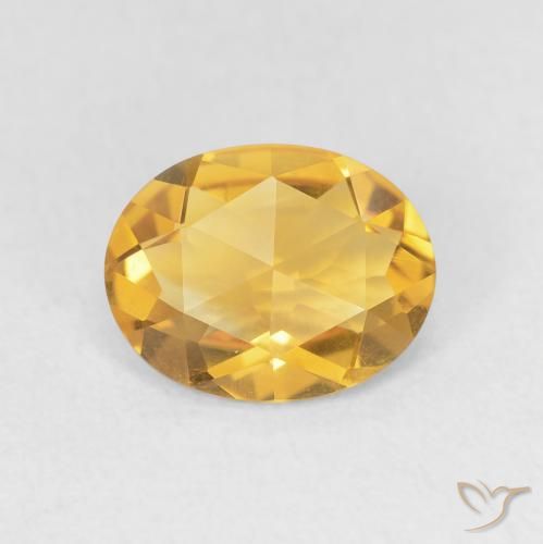 1.51ct 天然 深金橙色 黄水晶, 椭圆形, VVS