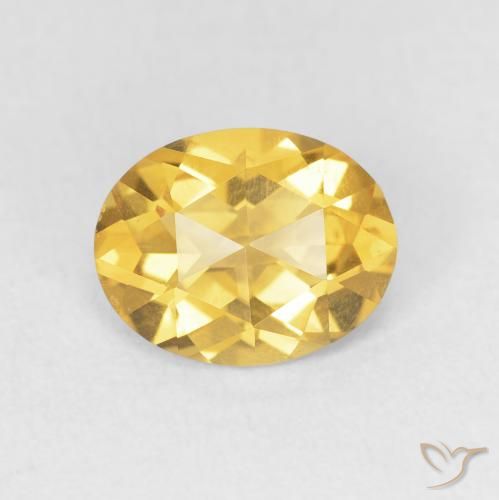 1.59ct 天然 金色 黄水晶, 椭圆形, VVS