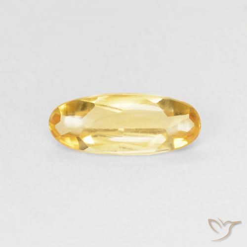 0.75ct 天然 中金 黄水晶, 椭圆形, 透明