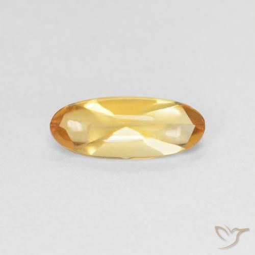 0.87ct 天然 Medium Light Orange-Gold 黄水晶, 椭圆形, 透明
