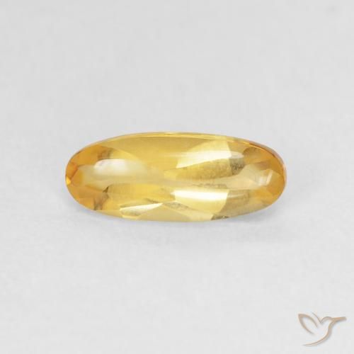 0.90ct 天然 金色 黄水晶, 椭圆形, 透明
