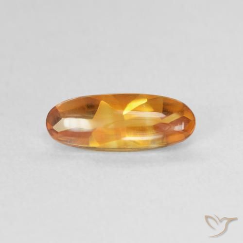 0.91ct 天然 黄金色 黄水晶, 椭圆形, 透明