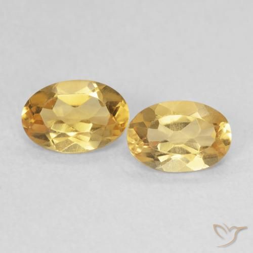 0.74ctw 天然 浅金色 黄水晶, 椭圆形, VVS-VS