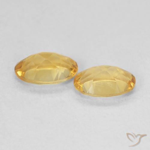0.74克拉天然黄水晶，椭圆形，VVS-VS