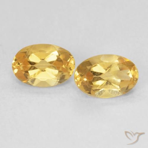 0.90ctw 天然 金色 黄水晶, 椭圆形, VVS-VS