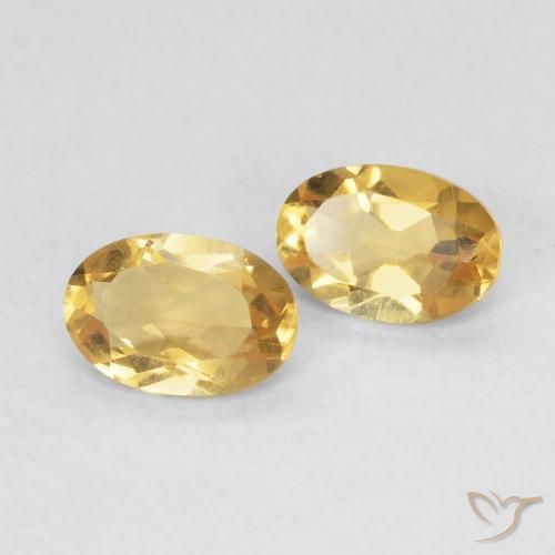 0.69克拉天然黄水晶，椭圆形，VVS-VS