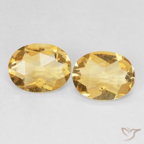 2.93ctw 天然 金色 黄水晶, 椭圆形, VVS-VS