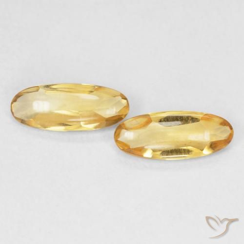 1.43ctw 天然 金色 黄水晶, 椭圆形, 透明