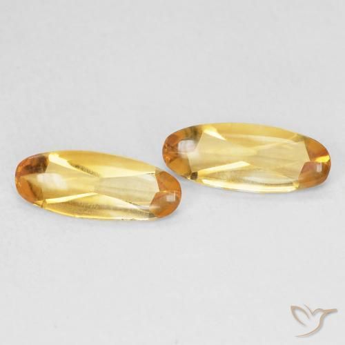 1.25克拉天然黄水晶，椭圆形，透明