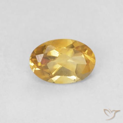 0.44ct 天然 金色 黄水晶, 椭圆形, VVS-VS