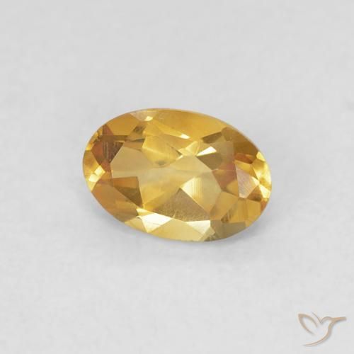0.44克拉天然黄水晶，椭圆形，VVS-VS