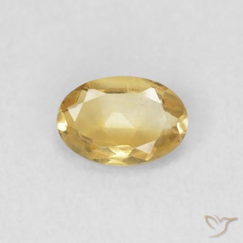 0.38ct 天然 金色 黄水晶, 椭圆形, VVS-VS