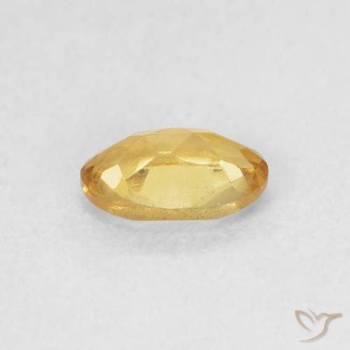 0.38克拉天然黄水晶，椭圆形，VVS-VS