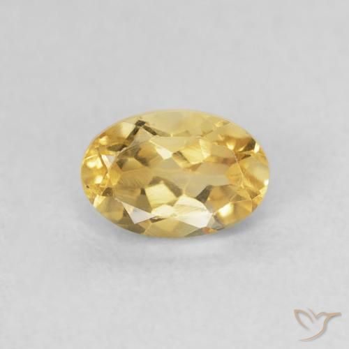 0.51ct 天然 金色 黄水晶, 椭圆形, VVS-VS