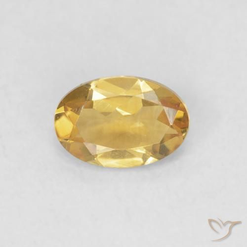 0.41ct 天然 金色 黄水晶, 椭圆形, VVS-VS