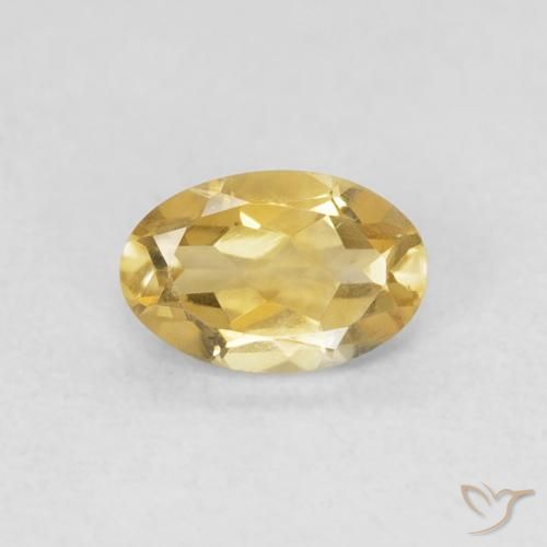 0.46ct 天然 金色 黄水晶, 椭圆形, VVS-VS