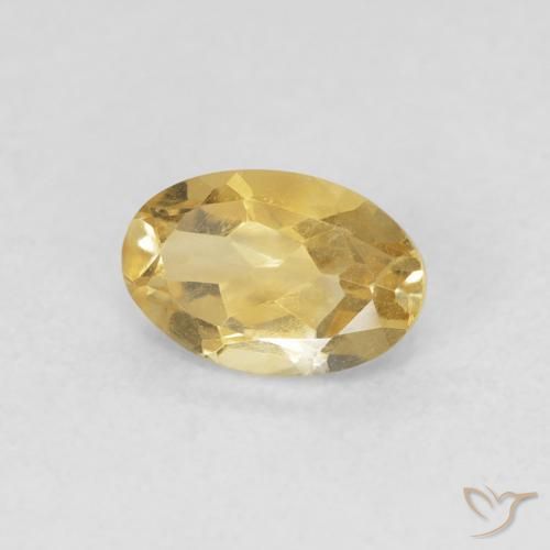0.46克拉天然黄水晶，椭圆形，VVS-VS