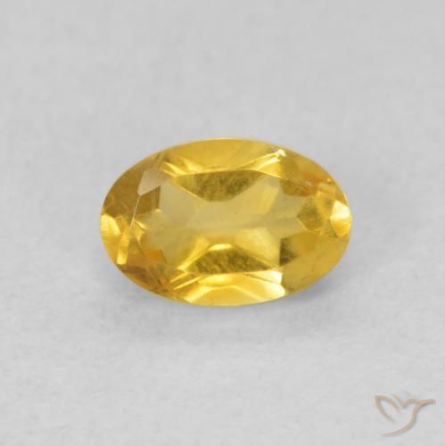 0.46ct 天然 中金 黄水晶, 椭圆形, VVS-VS
