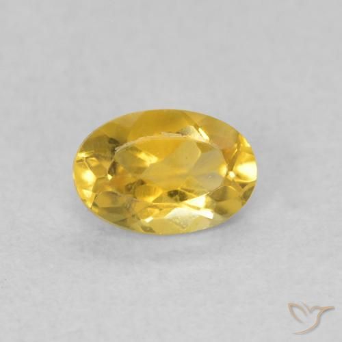 0.41ct 天然 金橙色 黄水晶, 椭圆形, VVS-VS