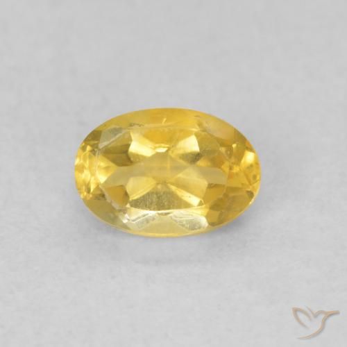 0.43ct 天然 中金 黄水晶, 椭圆形, VVS-VS