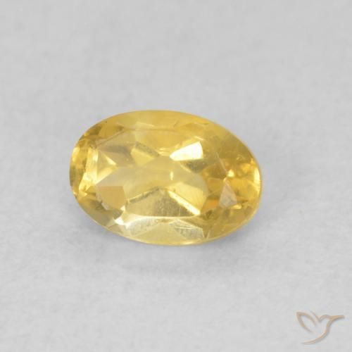 0.43克拉天然黄水晶，椭圆形，VVS-VS