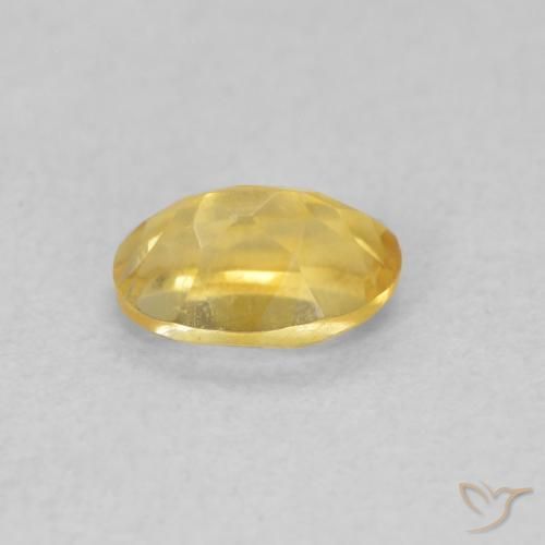 0.43克拉天然黄水晶，椭圆形，VVS-VS