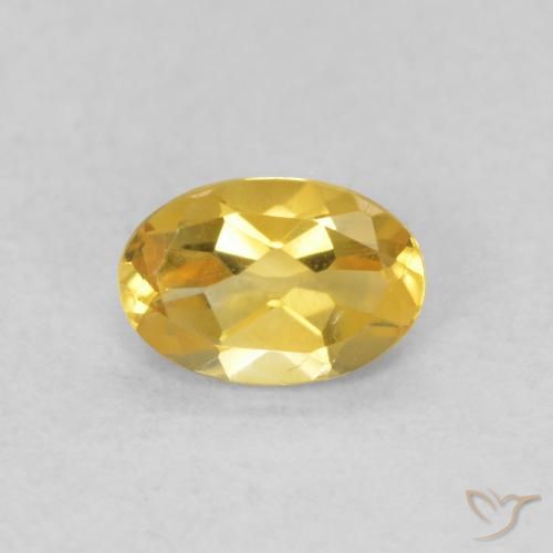 0.37ct 天然 中金 黄水晶, 椭圆形, VVS-VS