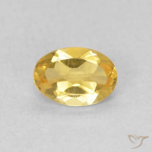 0.43ct 天然 中金 黄水晶, 椭圆形, VVS-VS