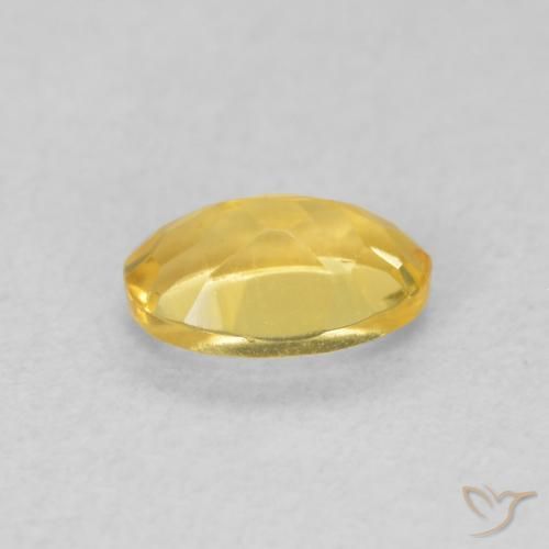 0.43克拉天然黄水晶，椭圆形，VVS-VS