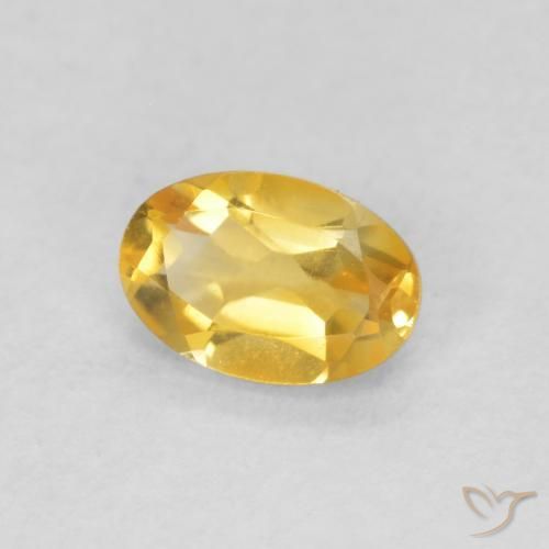 0.42克拉天然黄水晶，椭圆形，VVS-VS