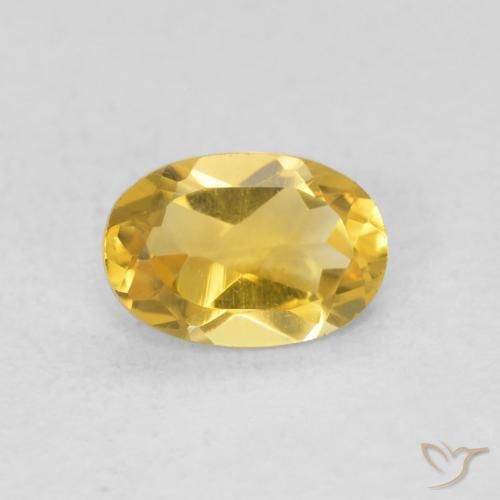 0.41ct 天然 中金 黄水晶, 椭圆形, VVS-VS