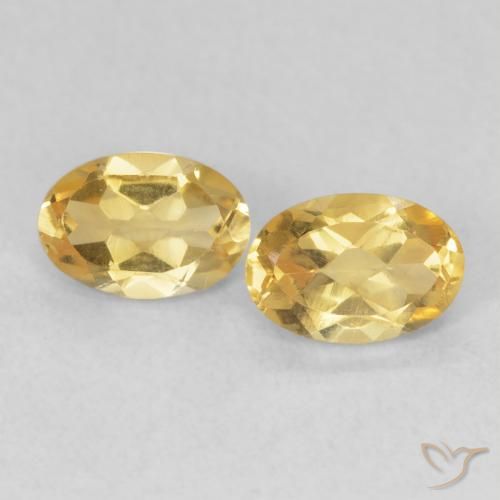 0.84ctw 天然 中金 黄水晶, 椭圆形, VVS-VS