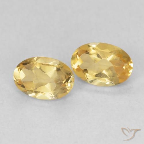 0.84克拉天然黄水晶，椭圆形，VVS-VS