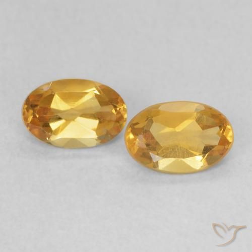 0.79ctw 天然 深金色 黄水晶, 椭圆形, VVS-VS