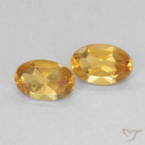 0.79克拉天然黄水晶，椭圆形，VVS-VS