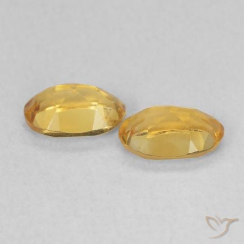 0.79克拉天然黄水晶，椭圆形，VVS-VS