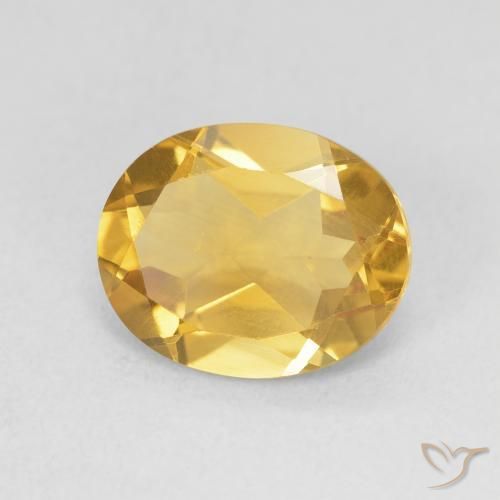 3.19克拉天然黄水晶，椭圆形，VVS-VS