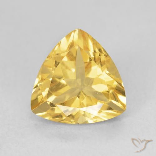 2.36ct 天然 金色 黄水晶, 胖三角形, VVS-VS