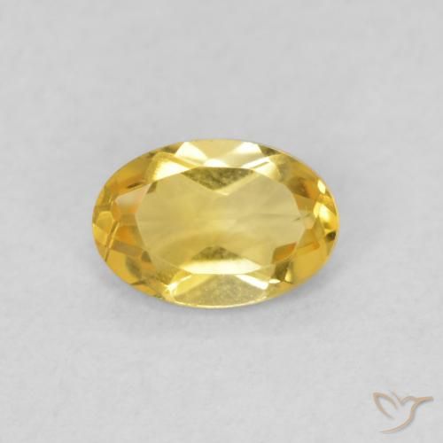 0.40ct 天然 金橙色 黄水晶, 椭圆形, VVS-VS