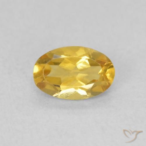 0.41ct 天然 金色 黄水晶, 椭圆形, VVS-VS