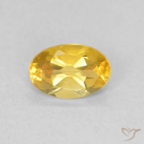 0.43ct 天然 金橙色 黄水晶, 椭圆形, VVS-VS