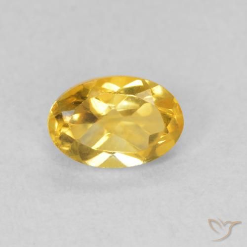 0.49ct 天然 金色 黄水晶, 椭圆形, VVS