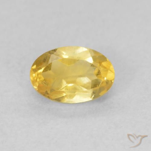 0.52ct 天然 金橙色 黄水晶, 椭圆形, VVS