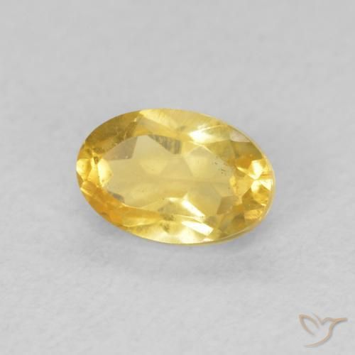 0.52克拉天然黄水晶，椭圆形，VVS