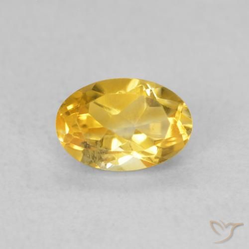 0.47ct 天然 金色 黄水晶, 椭圆形, VVS-VS