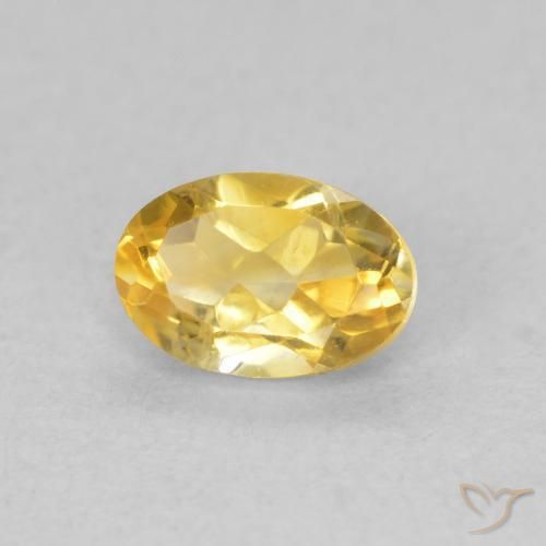 0.47克拉天然黄水晶，椭圆形，VVS-VS