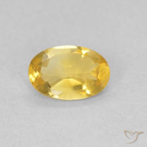 0.37ct 天然 金色 黄水晶, 椭圆形, VVS-VS