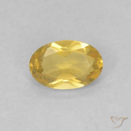 0.43ct 天然 中金 黄水晶, 椭圆形, VVS-VS