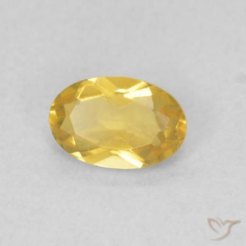 0.43克拉天然黄水晶，椭圆形，VVS-VS