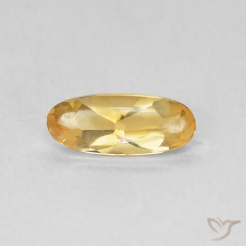 0.85ct 天然 深金橙色 黄水晶, 椭圆形, 透明